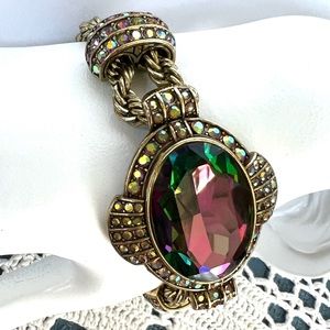 Heidi Daus 🆕 “Chain Of Events” Aurora Borealis crystals bracelet new with tag
